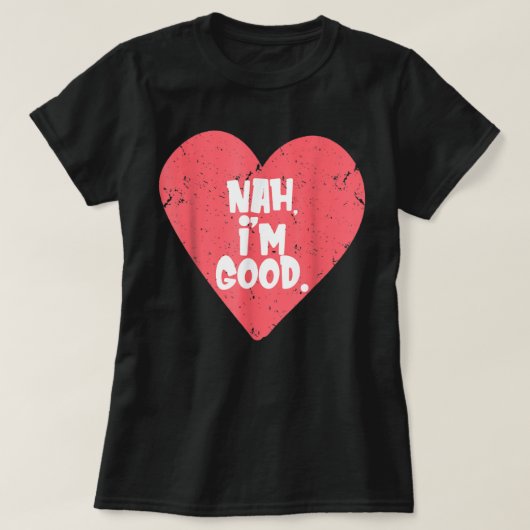 T-shirt Funny Anti Valentine's Day Shirt (Image du coeur)  (Design devant)