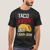 T-shirt Funny appel d'urgence taco 9 juan juan pour Cinco (Devant)