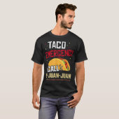 T-shirt Funny appel d'urgence taco 9 juan juan pour Cinco (Devant entier)