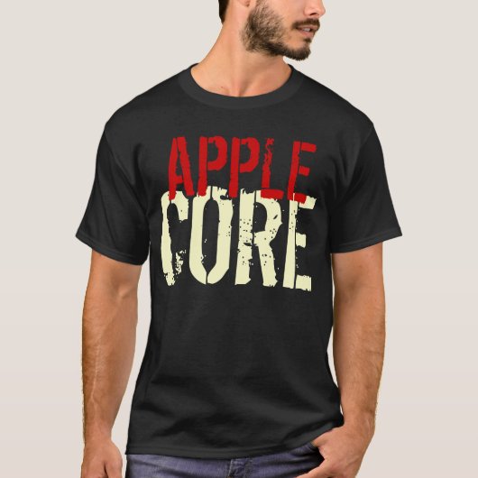 T-Shirt Funny Apple Core  Garment (Voorkant)