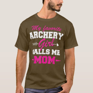 T-shirt Funny Archery Maman Mon Archer Favori M'Appelle Ma