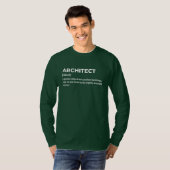 T-shirt Funny Architecte Définition Long Manche Chemise (Devant entier)