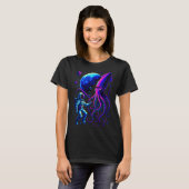 T-shirt Funny Astronaut And Squid In Underwater Space With (Devant entier)