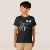 T-shirt Funny Astronaut Flat Earth Conspiration Théorie Hu (Devant entier)
