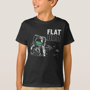 T-shirt Funny Astronaut Flat Earth Conspiration Théorie Hu