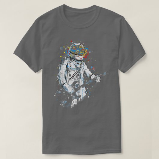 T-shirt Funny Astronaute Playing Bass Guitar At Space Astr (Design devant)
