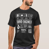 T-shirt Funny Audio Sound Engineer (Devant)