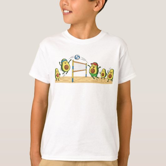 T-shirt Funny Avocado Beach Volleyball Pun (Devant)