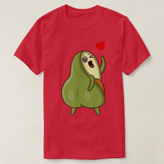 T-shirt Funny Avocado Cat Cute Face Graphic (Design devant)