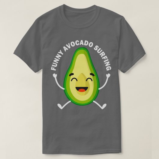 T-shirt FUNNY AVOCADO SURFER fruit Lovely Classy 2 (Design devant)
