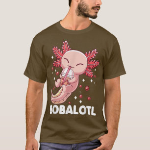 T-shirt Funny Axolotl Boba Tea Bubble Milk Kawaii