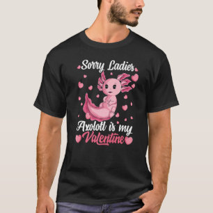 T-shirt Funny Axolotl Est Mon Valentine Lizard Fish Valent