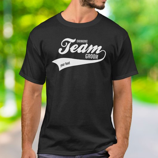 T-shirt Funny Bachelor Team Groom Boire Logo sportif
