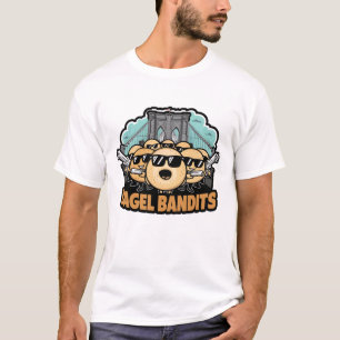T-shirt Funny Bagel Bandits et Brooklyn Bridge