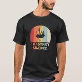 T-shirt Funny Bagpipe Player I DESTRUIRE SILENCE Bagpiper (Devant)