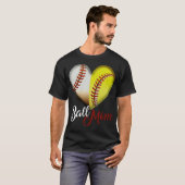T-shirt Funny Ball Maman Design de coeur Cadeau pour nous  (Devant entier)