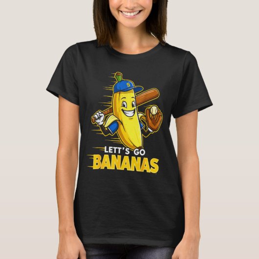 T-shirt Funny Banana Shirts Gift Fruit Lovers Boys Lets Go (Devant)