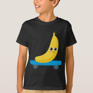 T-shirt Funny Banana Skateboard Skaters Cadeau Femme Homme