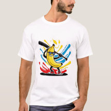 Funny Banana Swinging Baseball Funny Drip Mascot 