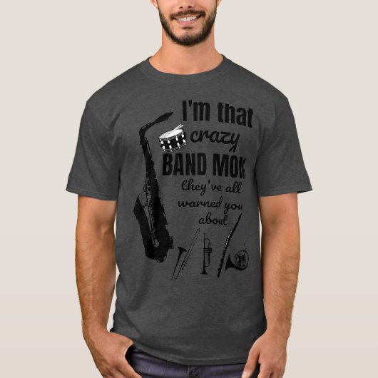 T-shirt Funny Band Maman Marching Band Musique (Devant)