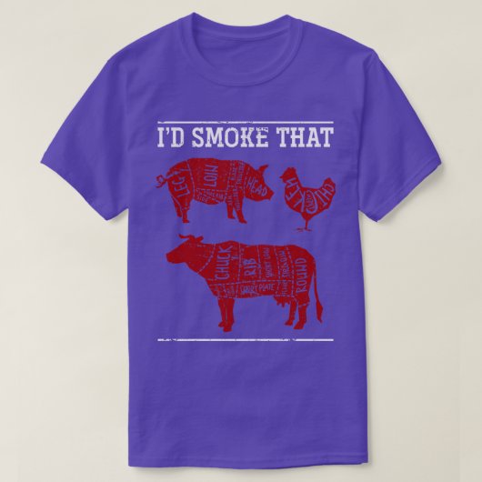 T-shirt Funny Barbecue rétro BBQ (Design devant)