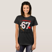 T-shirt Funny Baseball I Survived 67 Days Of School Design (Devant entier)