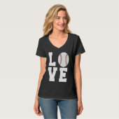 T-shirt Funny Baseball Love Mom Dad Coach Player Athlete S (Devant entier)
