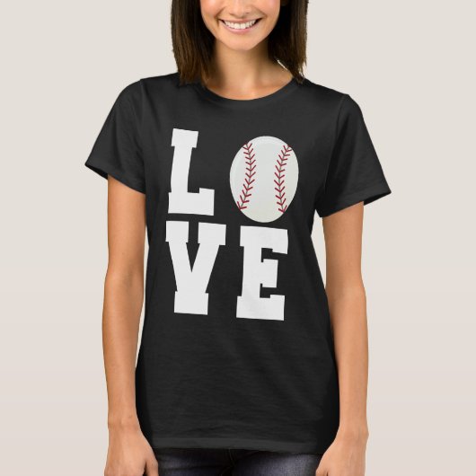T-shirt Funny Baseball Love Mom Dad Coach Player Athlete S (Devant)