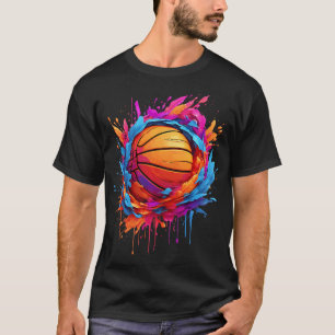 T-shirt Funny Basketball Ball Sports Boys Hommes Femmes Jo