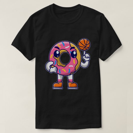 T-shirt Funny Basketball Donut Cadeaux Garçons Filles (Design devant)