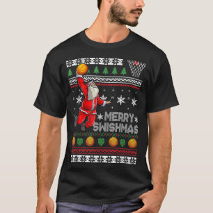 T-shirt Funny Basketball Ugly Christmas Sweater Santa Merr