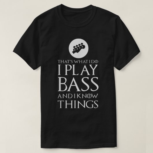 T-shirt Funny Bass Player Guitar Design (Design devant)