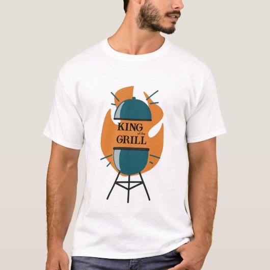 T-shirt Funny BBBQ King of the Grill Fête des pères (Devant)