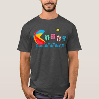 T-shirt Funny Beach Ball Flip Flops natation Summer Vacati