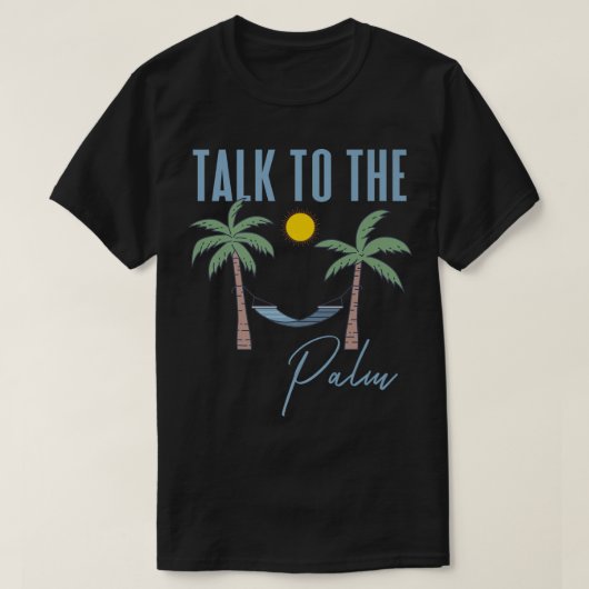 T-shirt Funny Beach Vacation Palm Design (Design devant)