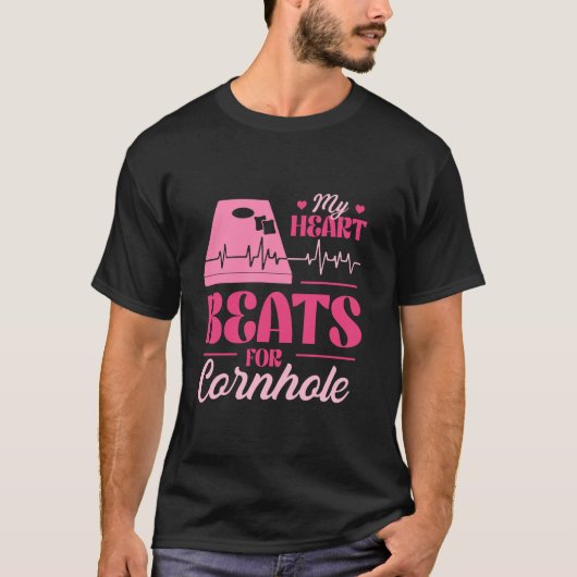 T-shirt Funny Bean Sac Corn Trou Femmes Cornhole (Devant)