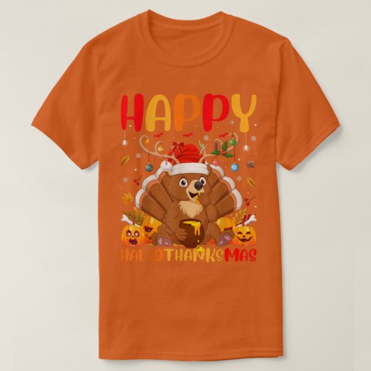 T-shirt Funny Bear Amoureux des animaux Happy Bear HelloTh (Design devant)