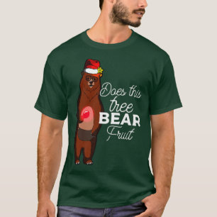 T-shirt Funny Bear  Figure Xmas Tree Noël Pyjama Fami
