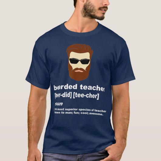 T-shirt Funny Beard Enseignant Appréciation Don (Devant)