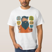 T-shirt Funny beard lover (Devant)