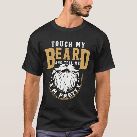 T-shirt Funny Beard Quote Gift For Bearded Men Husband Or  (Devant)