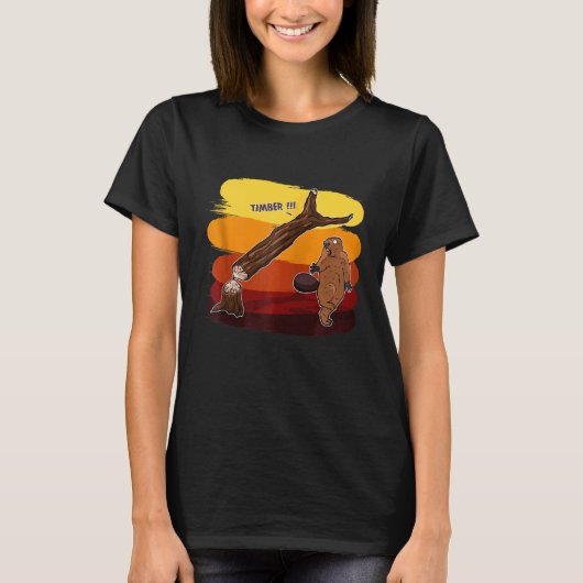 T-shirt Funny Beaver Zip (Devant)