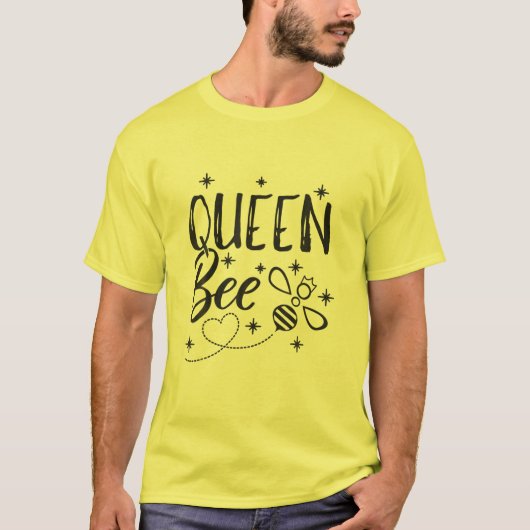 T-shirt Funny Beekeeper Cadeau Queen Bee Crown Bee Queen (Devant)