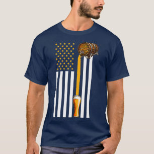 T-shirt Funny Beer American Flag USA Patriotique 4 juillet