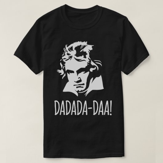 T-shirt Funny Beethoven 5e Symphonie No 5 DadadaDaa (Design devant)
