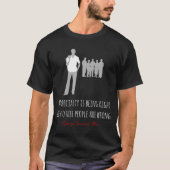 T-shirt Funny Bernard Shaw cite, bien, faux noir (Devant)