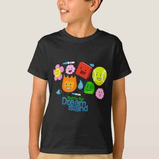 T-shirt Funny Bfdi-battle For Dream-island Kids Graphic Bo (Devant)