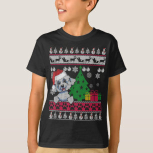 T-shirt Funny Bichon Frise Noël laid Sweater Chien Aimer