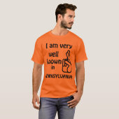 T-shirt Funny bien connu en Pennsylvanie Raglan (Devant entier)