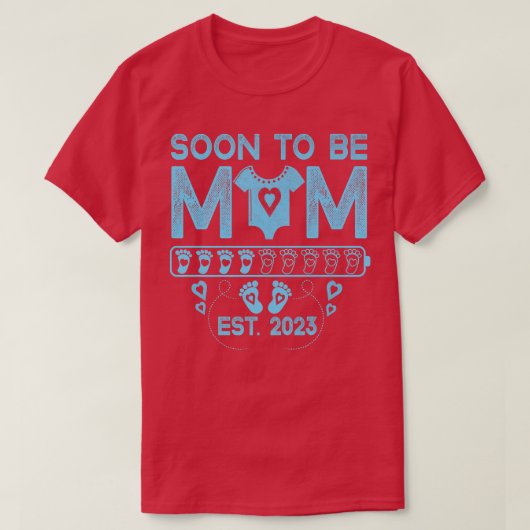 T-shirt Funny Bientôt Être maman Maman Funny Grossesse Ano (Design devant)